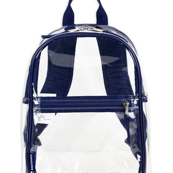 Eastsport Unisex Clear Mini Dome Backpack, Blue Trim - Picture 2 of 5
